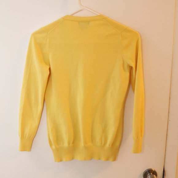 Ralph Lauren Yellow Cardigan Sweater sz. L (12-14) - Picture 9 of 11